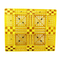 Светлые паллеты PP HDPE отлитые в форму впрыской пластиковые 1500x1500mm желтое